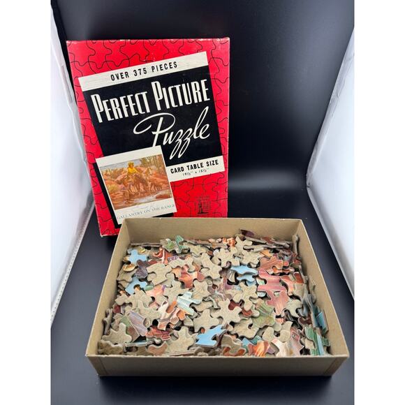 Vintage Perfect Picture Puzzle - Gallantry on the Range - Picture 6 of 8